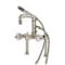 Kingston Brass 7" Center Deck-Mount Clawfoot Tub Faucet with Hand Shower, Brushed Nickel AE6408CG - alternate 1