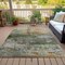 Homeroots 8' X 10' Olive Green Gold And Gray Abstract Washable Indoor Outdoor Area Rug 631452 - alternate 8