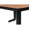 Homeroots Adjustable Brown and Black Wood and Metal Sled Computer Desk 489933 - alternate 8
