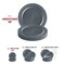 Smarty Had A Party 10" Matte Charcoal Gray Round Disposable Plastic Dinner Plates (120 Plates), 120PK 4850CHGR-CASE - alternate 9