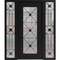 Vdomdoors Aluminum Door Iron 1655 Black Entry Steel Metal Classic Painted 60 x 80 (12+36+12 x 80)-Left Inswin IRON1655EXD-BLK-W12+36+12xH80-LH-I - alternate 1
