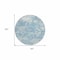 Homeroots 8' Sky Blue And Denim Blue Round Abstract Washable Indoor Outdoor Area Rug 609578 - alternate 8