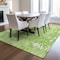 Homeroots 5' X 8' Lime Green And Ivory Striped Washable Indoor Outdoor Area Rug 596687 - alternate 9