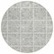 Homeroots 8' Taupe Beige And Tan Round Medallion Washable Indoor Outdoor Area Rug 589358 - alternate 7