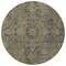 Homeroots 8' Round Dark Moss Green and Gray Round Oriental Washable Non Skid Indoor Outdoor Area Rug 563804 - alternate 9