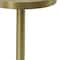 Homeroots 24" Gold and White Metal Round Pedestal End Table 632718 - alternate 5