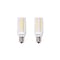 Bulbrite 60w Equivalent T6 Dimmable (E12) Candelabra Screw Base Warm Wht Lght Clear LED Lght Bulb, 2700K, 2PK 861602 - alternate 1