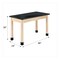 Diversified Spaces Plain Apron Table, Maple, Maple Wood Frame, 48 in W, Black/Maple P7106M30N - alternate 19