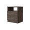 Homeroots 20" Brown Two Drawer Faux Wood Nightstand 534891 - alternate 1