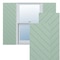 Ekena Millwork 12W x 76H True Fit PVC Diagonal Slat Modern Style Fixed Mount Shutters, Seaglass, PR TFP001DG12X076SG - alternate 1