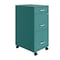 Space Solutions 14.25 in W 3 Drawer Mobile Vertical File Cabinet, Teal 24421 - alternate 1