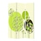 Homeroots 72" Green Canvas Folding Three Panel Screen Room Divider 274627 - alternate 5