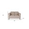 Homeroots 54" Deep Taupe And Black Loveseat 530504 - alternate 5