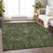Homeroots 3' X 5' Olive Green And Charcoal Damask Washable Indoor Outdoor Area Rug 603329 - alternate 9