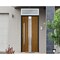 Vdomdoors Steel Door Deux 1744 Natural Oak Transom White Window Stainless Inserts Single Modern Painted-W36xH DEUX1744EXD-OAKW-W36 x H80+16-Right-hand Inswing - alternate 6