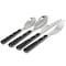 Martha Stewart Garden Cottage 16 Piece Stainless Steel Flatware Set in Black 129076.16 - alternate 5