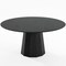 Homeroots 60" Black Solid Wood Pedestal Base Round Top Dining Table 721068 - alternate 1