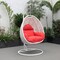 Leisuremod White Wicker Hanging Egg Swing Chair with Red Cushions ESCW-40R - alternate 9