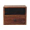 Homeroots 12" Chestnut Solid Wood Square One Drawer Floating Nightstand 653830 - alternate 1