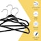 Lifemaster Black Velvet Kids Hangers 30 Pack, 10.83" Non-Slip, Slim ABS, Swivel Hook & Notches LMVVBH30BK - alternate 9