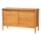 Baxton Studio Lucera Mid-Century Oak Brown Queen Size 5-Piece Bobbin Bedroom Set 257-14017-14129-14126-14123-14123-ZORO - alternate 10