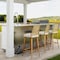 Koolmore 90 in. Outdoor Kitchen Suite with White Stone Counter, Sides and  Doors, 4-Burner Low-Profile Grill KM-OKI-5595 - alternate 13