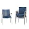 Flash Furniture HERCULES Heavy Duty Navy Vinyl Stack Chair with Arms, 4PK 4-XU-60154-NVY-VYL-GG - alternate 1