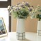 Uniquewise Set of 7in and 9.5in High Ceramic Modern Painted Grid Tapered Flower Table Vases, Black and White QI004059.2 - alternate 7