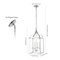 Jonathan Y Ruth 11" 4-light Traditional Classic Lantern Metal/Glass LED Pendant, Silver JYL7403B - alternate 10