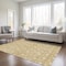 Homeroots 10' X 14' Gold And Ivory Geometric Washable Indoor Outdoor Area Rug 596032 - alternate 8