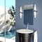 Vaxcel Elliot 2 Light LED Satin Nickel Contemporary Bathroom Vanity Wall Sconce Fixture White Glass W0458 - alternate 9