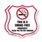 Signmission No Smoking Shield Sign This Is A Smoke F, 12 inch X 12 inch, Plastic Sign, 2PK SHI-P-2PACK-12-401 - alternate 1