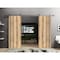 Sartodoors Sliding Double Barn Doors with Hardware, Planum 0011 Oak and Aluminum Strips, 13FT Rail Hangers Stu PLANUM0011DB-S-DUB-84 - alternate 1