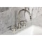 Kingston Brass Widespread Bathroom Faucet with Knurled Handle and Brass Pop-Up, Polished Nickel KS8926KNL - alternate 6