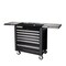 Sunex 6 Drawer Slide Top Service Cart With Power Strip - Black 8035XTFDBK - alternate 3