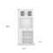 Homeroots 67in White Pantry Cabinet with Two Door Panels and Side Open Shelves 473314 - alternate 8