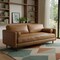 Homeroots 89" Brown Leather Sofa 640988 - alternate 6