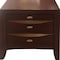 Homeroots 25" Espresso Three Drawers Solid Wood Nightstand 285546 - alternate 5