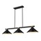 Z-Lite Bronte 3 Light Billiard, Matte Black and Rubbed Brass, Matte Black 1955-3MB-RB-MMB - alternate 1