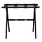 Homeroots Hotel Black Finish Wood Folding Luggage Rack With Black Straps 383079 - alternate 5