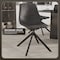 Leisuremod Markley Modern Leather Swival Dining Chair With Metal Legs in Grey MSCBL-18-GR - alternate 10