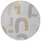 Homeroots 8' Silver And Gold Round Geometric Washable Indoor Outdoor Area Rug 618120 - alternate 9