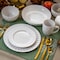 Elama Sienna 18 Piece Porcelain Dinnerware Set in White EL-SIENNA - alternate 10