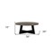 Homeroots 36" Gray And Black Concrete And Solid Wood Round Coffee Table 520650 - alternate 8