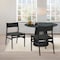 Armen Living Erie Black Woven Paper Cord and Wood Dining Chairs - Set of 2 LCERSIBLK - alternate 7