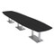 Skutchi Designs Arc Boat Conference Table, 45 in W, 144 in L, Black HAR-ABOT-48x144-DOU-U999ST19 - alternate 1