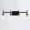 Vaxcel Warren 4 Light Black and Brass Mid Century Modern Bathroom Vanity Wall Fixture Clear Glass W0394 - alternate 10