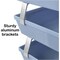 Acrimet Facility 3 Tier Letter Tray Side Load Letter Size Desktop File Organizer Plastic Solid Blue 255.AO - alternate 7