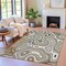 Homeroots 8' X 10' Ivory And Charcoal Geometric Washable Indoor Outdoor Area Rug 631392 - alternate 7