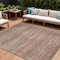 Homeroots 8' X 10' Brown And Copper Abstract Washable Indoor Outdoor Area Rug 618283 - alternate 1